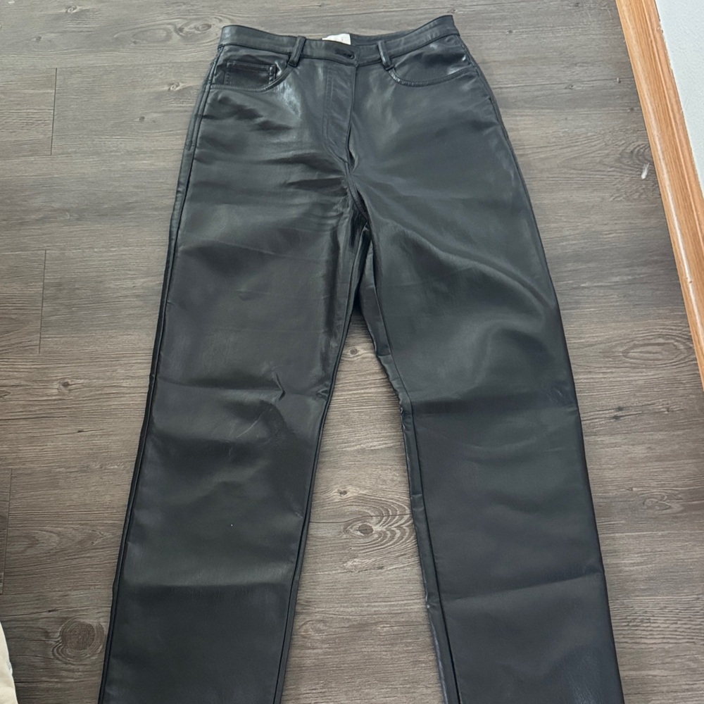 Wilfred Black Faux Leather Pants - Aritzia